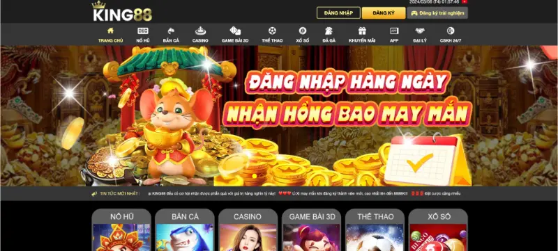 Kho game cá cược đa dạng tại King88